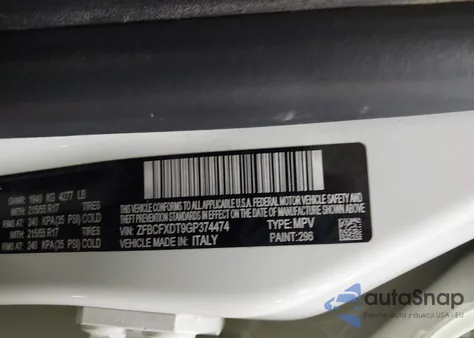 2016 Fiat 500X Lounge из США, поврежденный, VIN ZFBCFXDT9GP374474